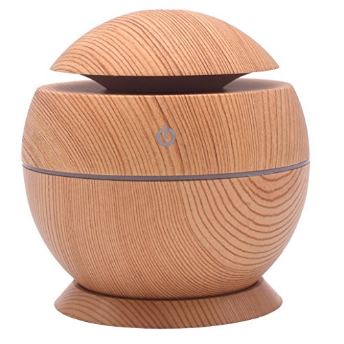 Wood Grain Essential Oil Diffuser Cool Mist Humidifier Ultrasonic Aroma for Office Home Bedroom Living Room Study Yoga Spa - B07843DTTX